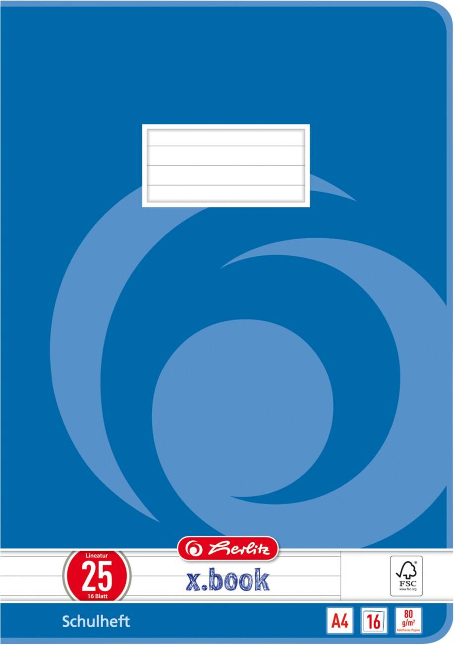Cahier d’exercice herlitz A4 Bleu 16 feuilles Motif tourbillon