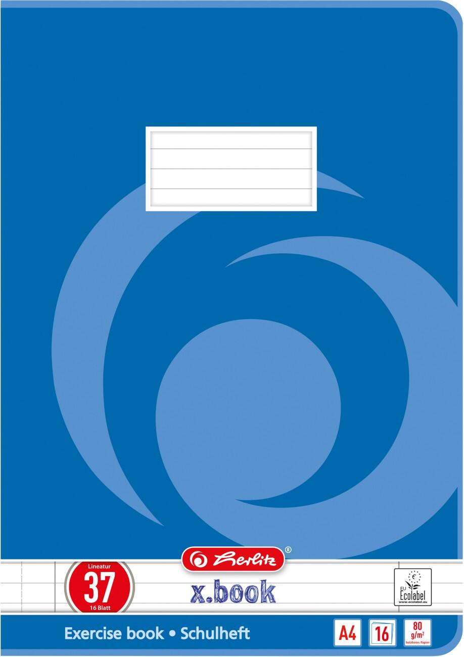 Cahier d’exercice herlitz A4 Bleu 16 feuilles Motif tourbillon