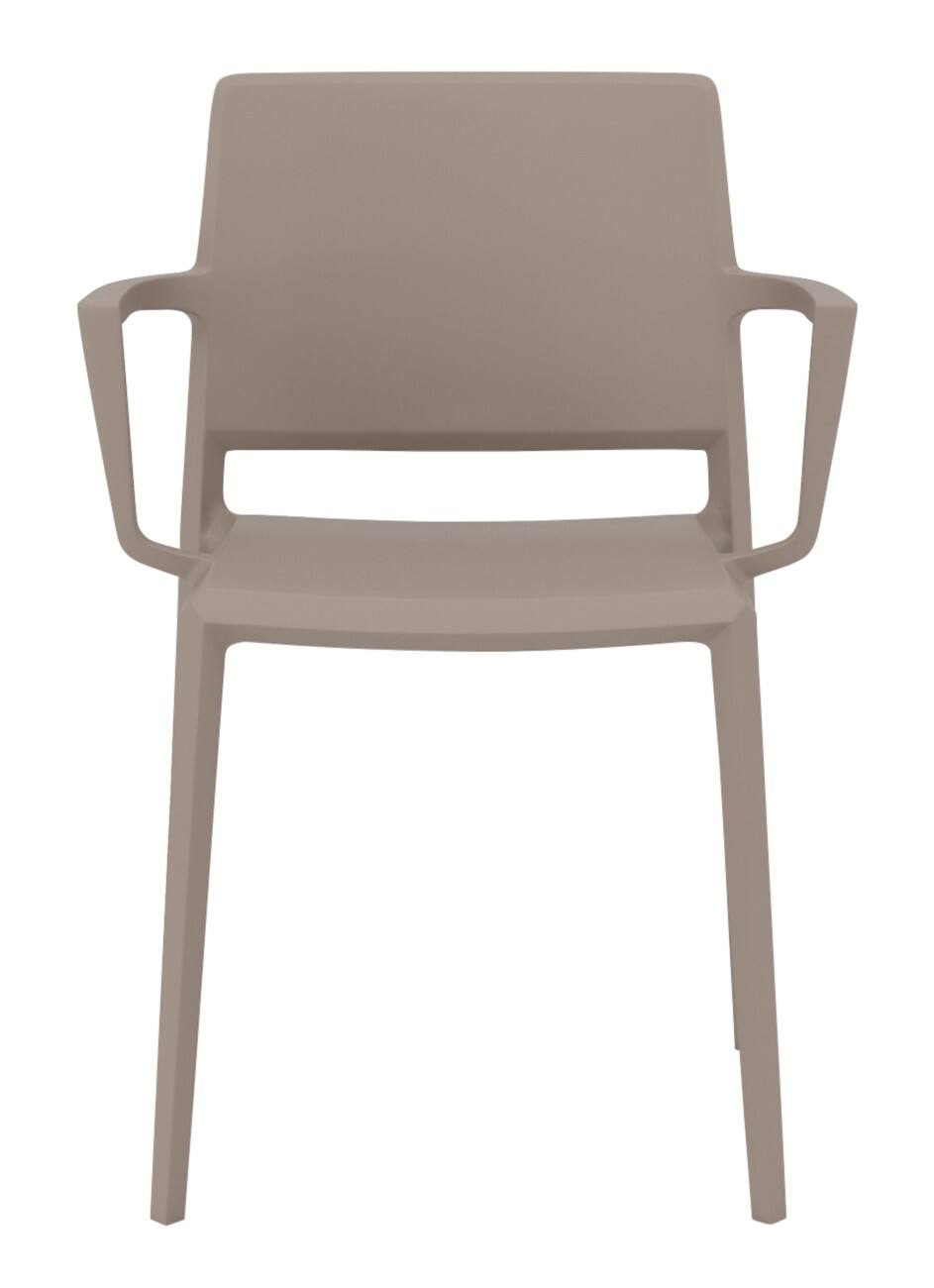 Chaise visiteur Nowy Styl Plastique Gris chaud 130 kg 485 x 530 x 805 mm 4 unités