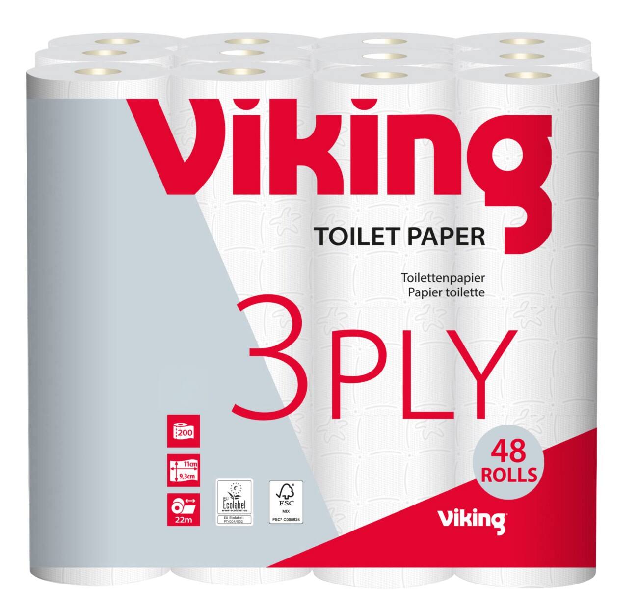 Viking Toilettenpapier 3-lagig 48 Rollen à 200 Blatt
