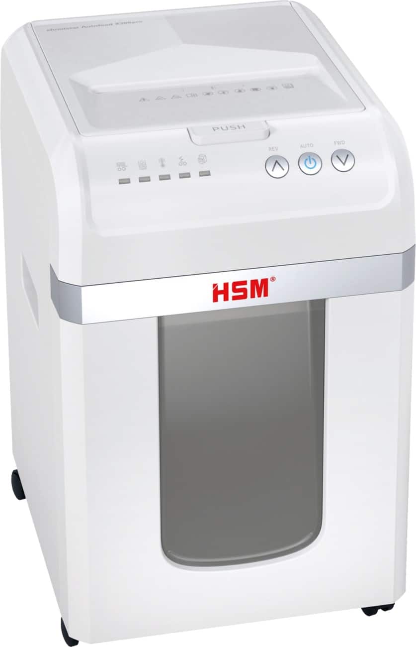 Destructeur de documents HSM shredstar Alimentation automatique X300pro 300 feuilles P-5 Coupe croisée 2 x 15 mm 1038111