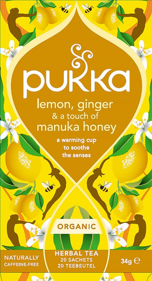 Pukka Zitrone, Ingwer und Manuka-Honig Kräutertee 20 Beutel