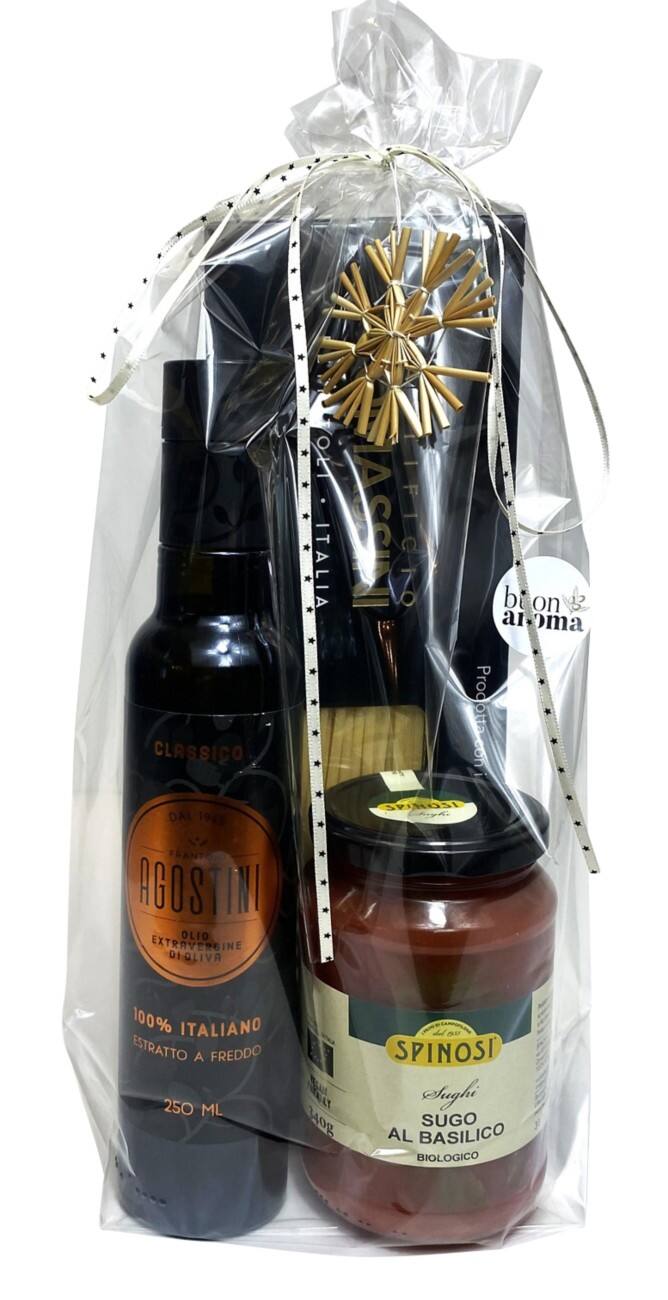 Buonaroma Geschenkbox mit Olivenöl, Pasta und Bio-Sugo 3-teilig