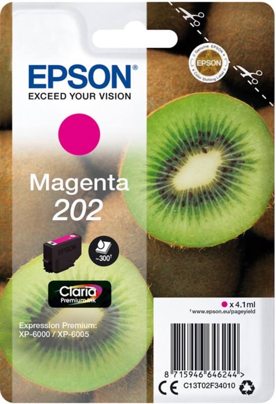 Cartouche jet d'encre Epson T02F3 D'origine C13T02F34010 Magenta