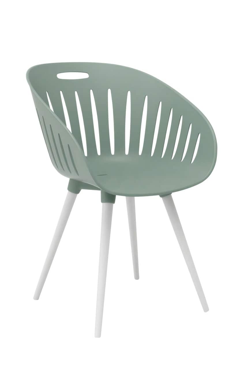 TOPSTAR Gartenstuhl PP (Polypropylen) 540 x 570 x 810 mm Dunkles Olivgrün Outdoor 2 Stück