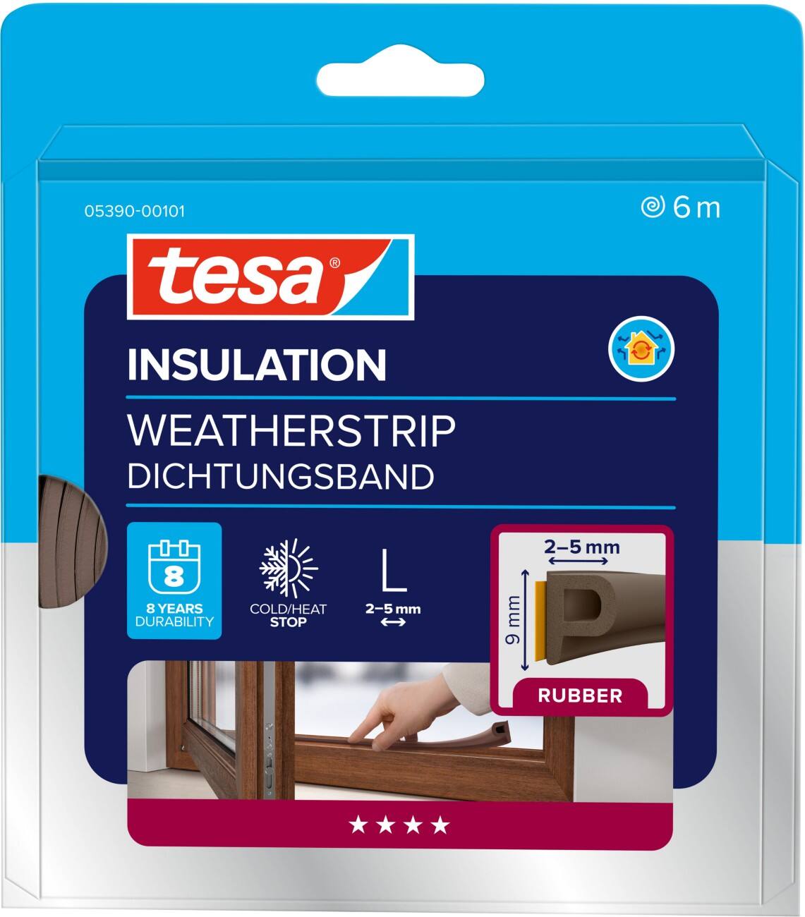 Joint d'étanchéité tesa Brun 168 mm Fibre synthétique