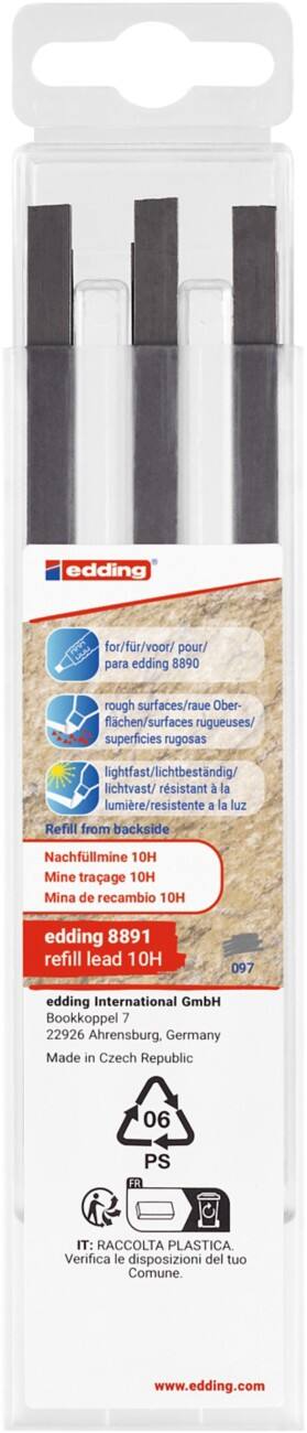 Mines pour porte-mines edding Graphite 8891 6 unités