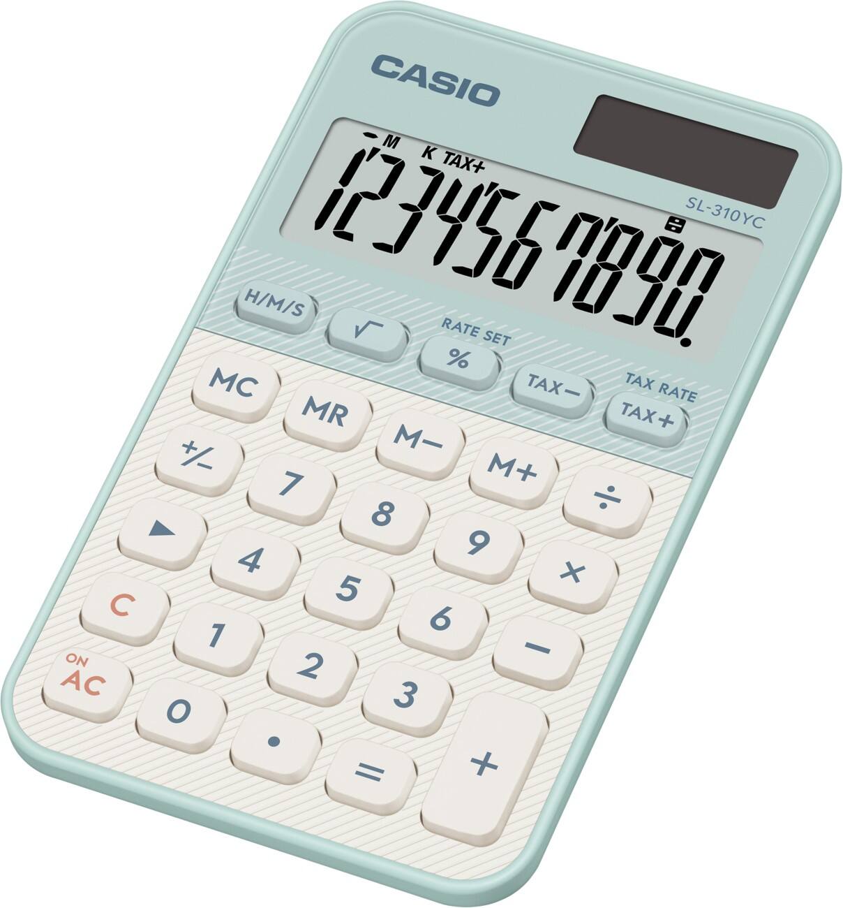 Calculatrice de poche Casio Colorful 10 chiffres Vert SL-310YC-LG