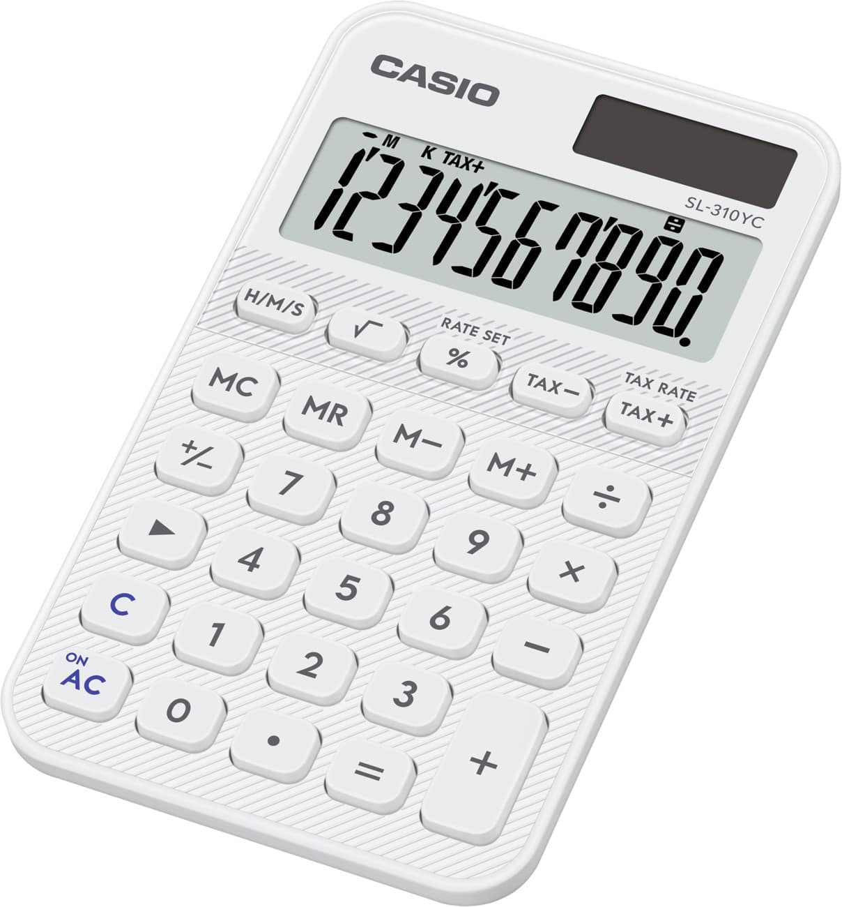 Calculatrice de poche Casio Colorful 10 chiffres Blanc SL-310YC-WE