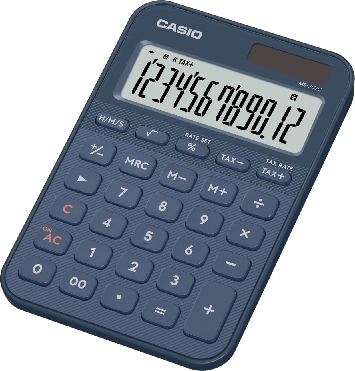 Calculatrice de bureau Casio Colorful 12 chiffres Bleu marine MS-20YC-NY