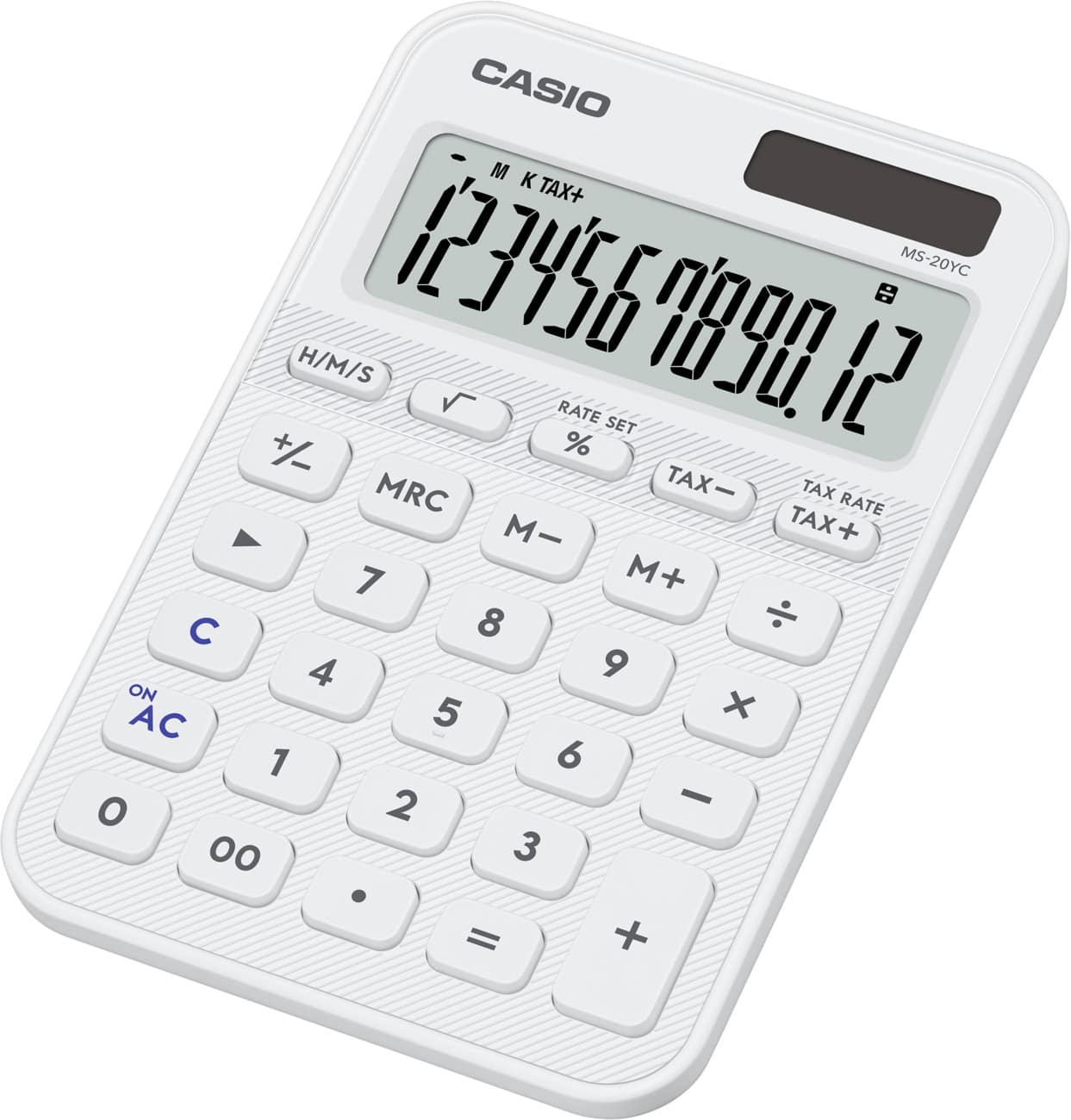 Calculatrice de bureau Casio Colorful 12 chiffres Blanc MS-20YC-WE