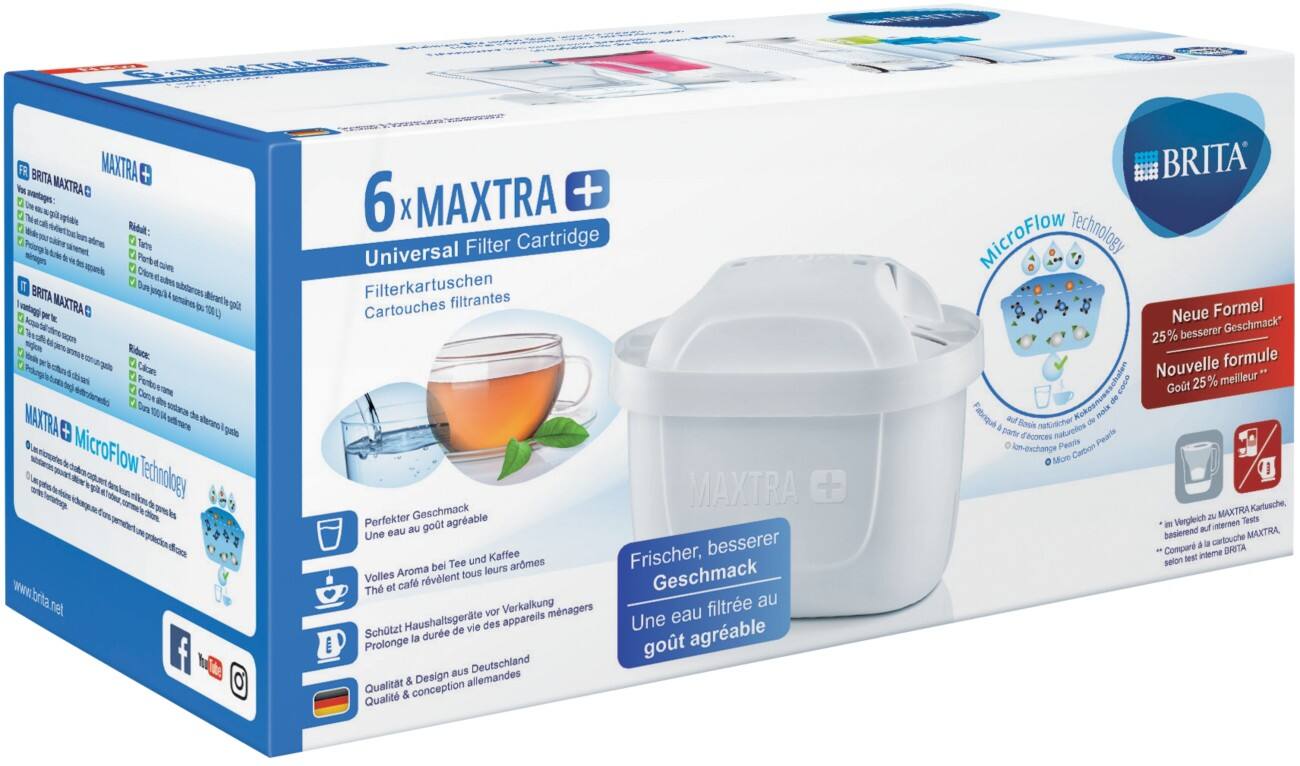 Filtre d’Eau BRITA MAXTRA+ 6 Unités