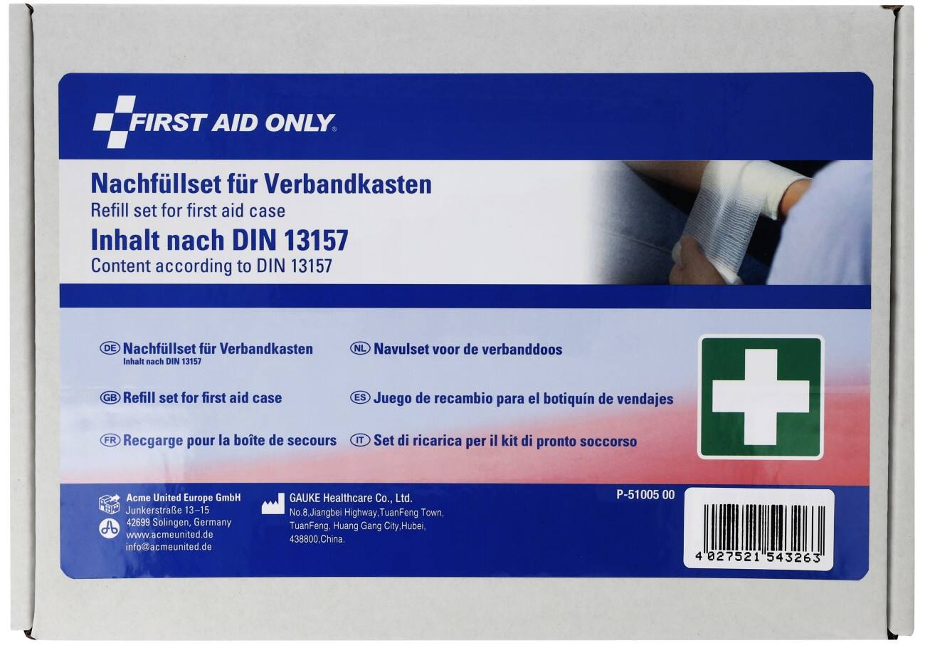 Recharge pour trousse de secours First Aid Only Conforme à la norme DIN 13157