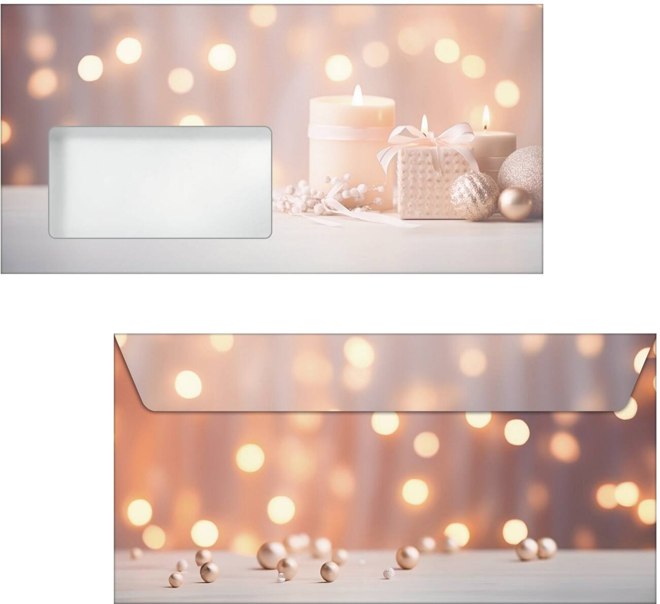 Enveloppes de Noël Sigel Bougies 2,5 x 11,1 cm Beige 50 unités