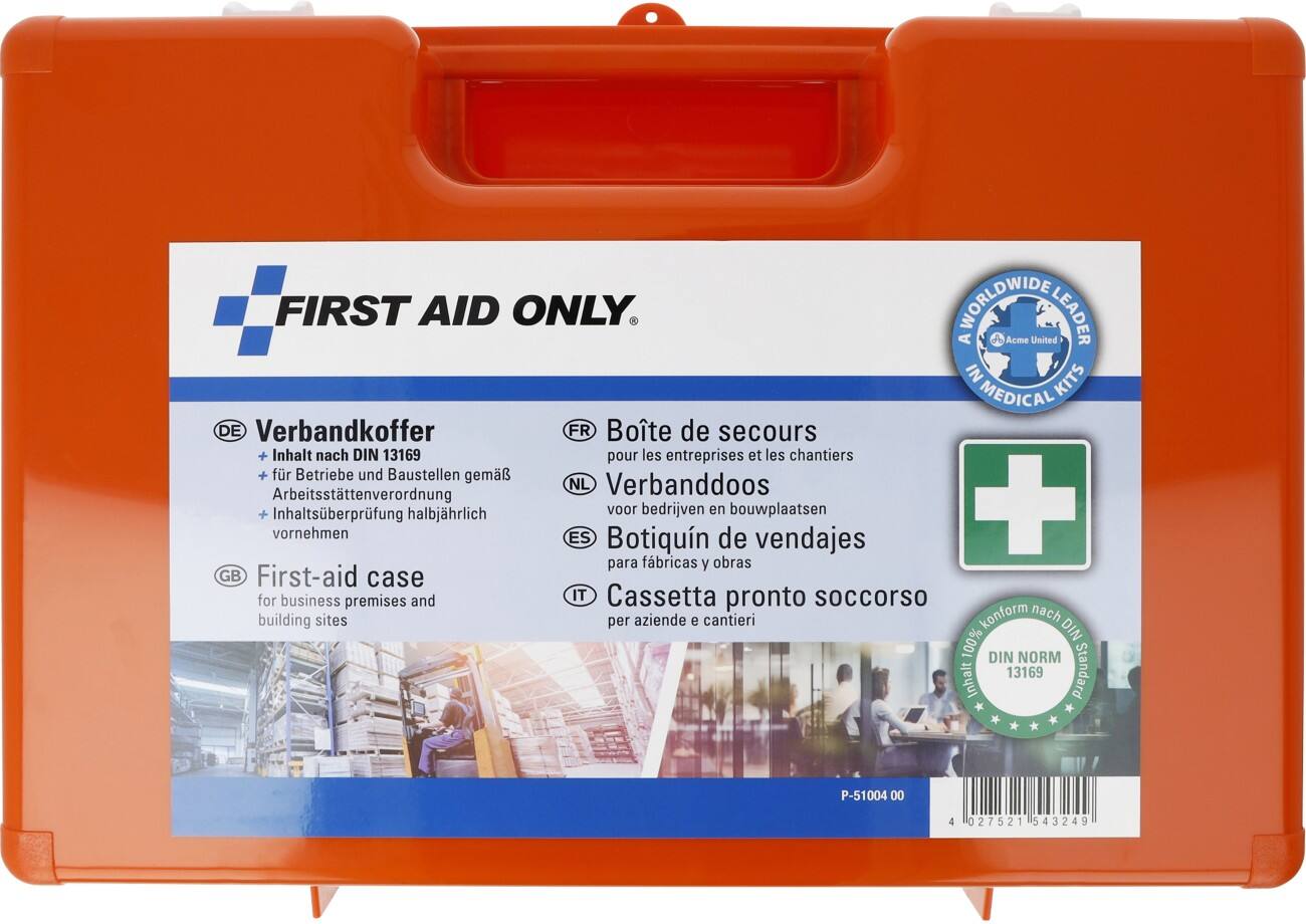 Trousse de secours First Aid Only Conforme à la norme DIN 13169