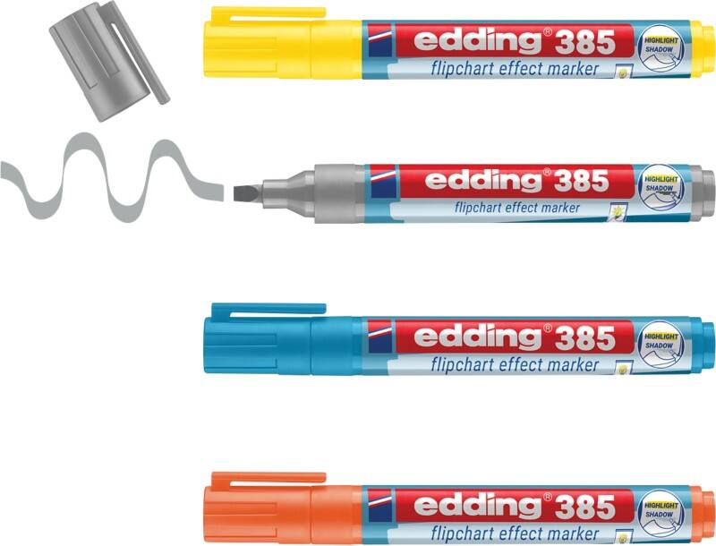 edding Effect 385 Flipchart Marker Mehrfarbig 4 Stück