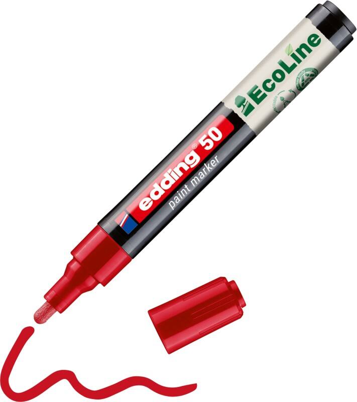 edding EcoLine 50 Permanent Lackmarker Rot
