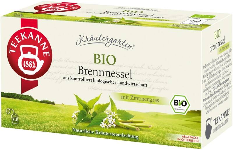 Teekanne Kräutergarten Brennnessel mit Zitronengras Tee 20 Stück à 1,8 G