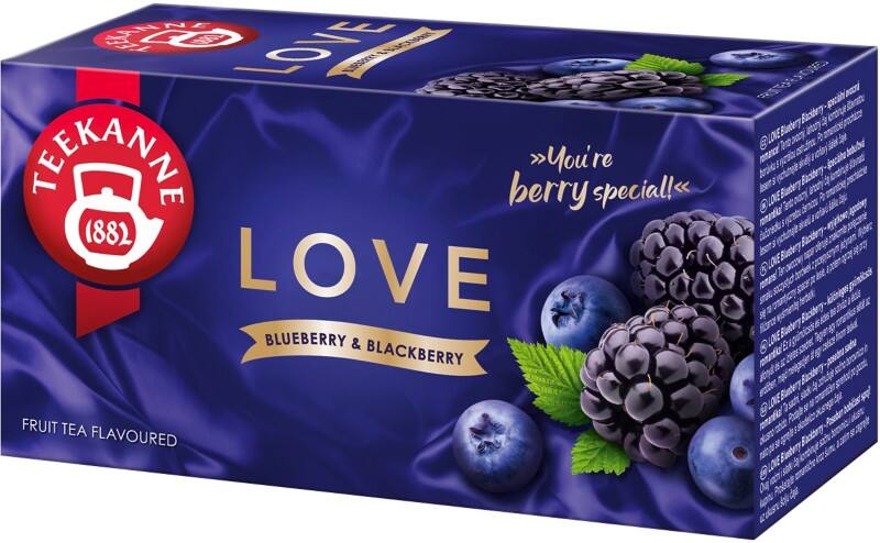 Teekanne LOVE Blaubeere & Brombeere Teebeutel 20 Stück 2,5 g