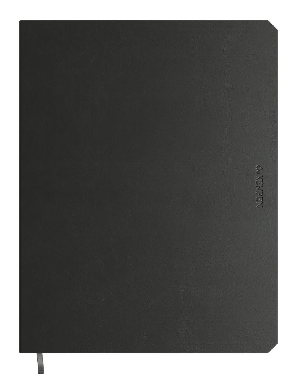 de KEMPEN Notizbuch DIN A5 Liniert Fadenheftung Seitlich gebunden Softcover Schwarz 192 Seiten