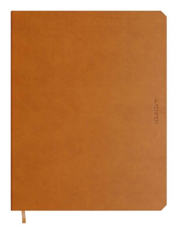 Cahier de KEMPEN A5 Ligné Reliure cartonnée Reliure latérale Couverture souple Marron 192 pages