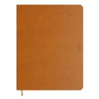 de KEMPEN Notizbuch DIN A5 Liniert Gebunden Seitlich gebunden Softcover Braun 192 Seiten