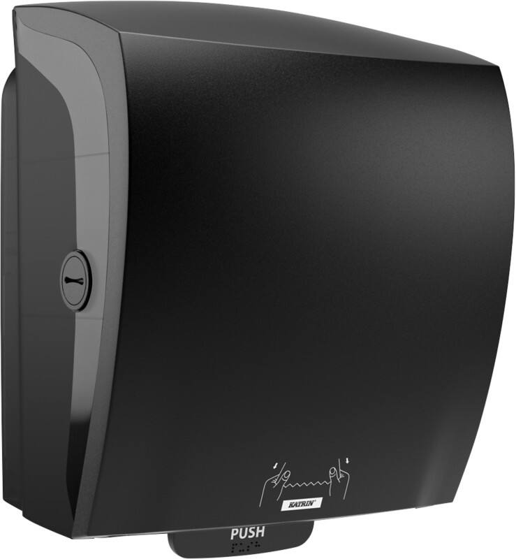 Distributeur d’essuie-mains en papier en rouleau Katrin Noir 82094