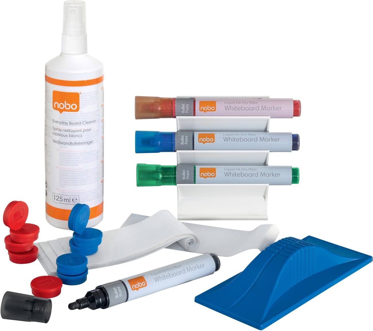 Nobo Starter-Kit für Whiteboards, 32-teilig Zubehör- und Reinigungsset 1901430
