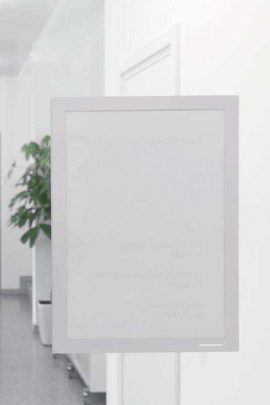 magnetoplan magnetofix A3 Inforahmen Selbstklebend Silber Haftend 1132032 20,5 (B) x 0,6 (T) x 75 (H) cm 2 Stück