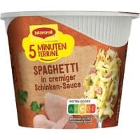 Plat cuisiné Maggi 5 MINUTEN TERRINE Spaghettis sauce crémeuse au jambon