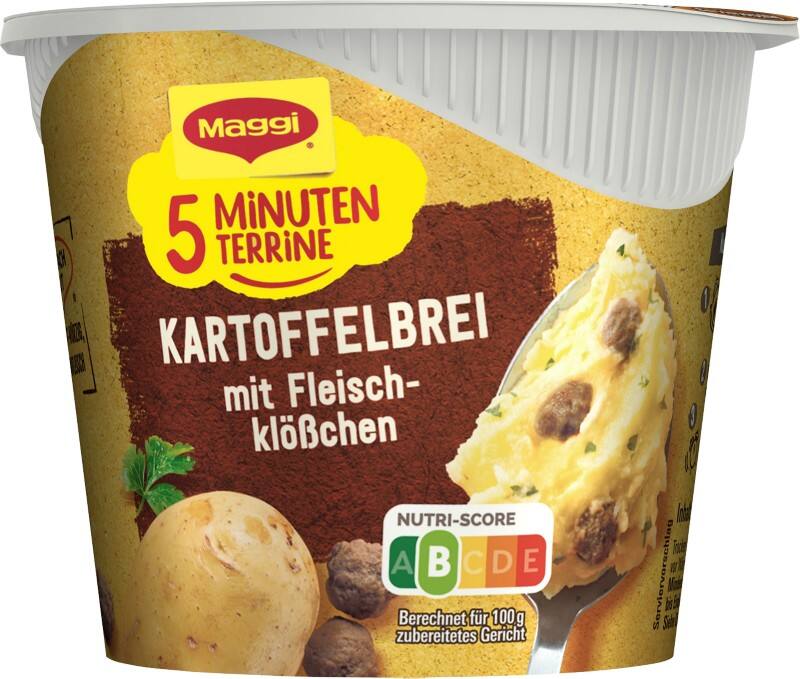 Maggi 5 Minuten Terrine Instantsuppe Kartoffelbrei mit Fleischklösschen