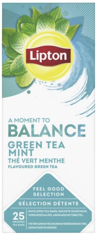 Thé vert Lipton Balance Menthe 25 Unités de 2 g 