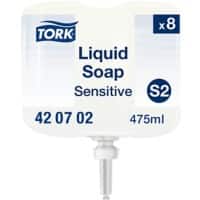 Savon pour les mains Tork Liquide Non parfumé Blanc S2 475 ml 8 unités