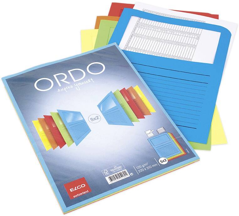 Elco Schnellhefter A4 Farbig sortiert Papier 10 Stück