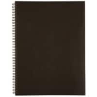 Elco Notizblock A4 Quadrille Spirale Seitlich gebunden Balacron Softcover Braun Perforiert 80 Blatt