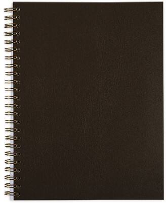 Bloc-notes Elco A5 Quadrillé Reliure spirale latérale Balacron Couverture souple Marron Perforé 80 pages