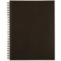 Elco Notizblock A5 Quadrille Spirale Seitlich gebunden Balacron Softcover Braun Perforiert 80 Blatt