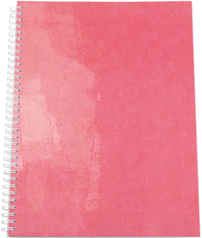 Bloc-notes Elco A4 Quadrillé Reliure spirale latérale Balacron Couverture souple Rouge Perforé 80 pages 2 unités