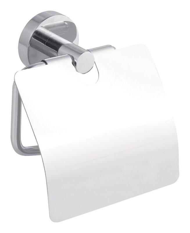 tesa Smooz Toilettenpapierspender Chrom, Metall Silber
