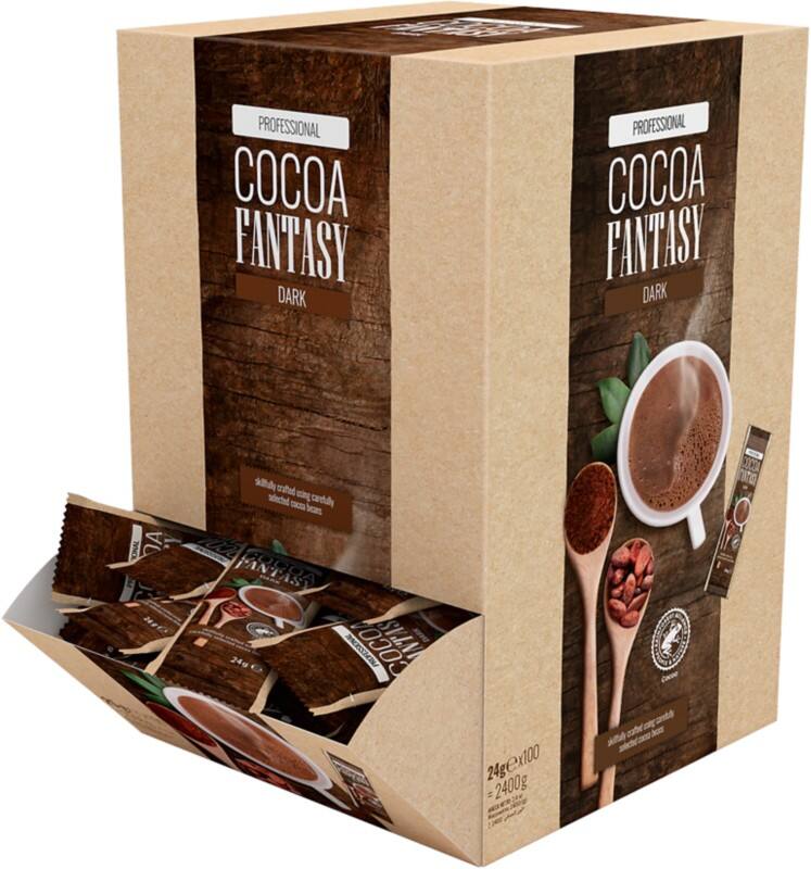 Chocolat chaud COCOA FANTASY Bâtonnets Noir 100 unités de 24 g chacun