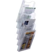 Archivo 2000 Prospektständer A4 Hoch Wandmontage Transparent 6126 CS TP 23,5 (B) x 19 (T) x 68,5 (H) cm