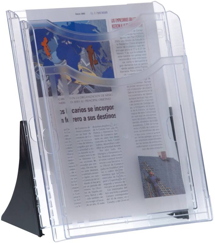 Porte-brochures Archivo 2000 A4 2 Niveaux PS (Polystyrène) Transparent 6102 CS TP