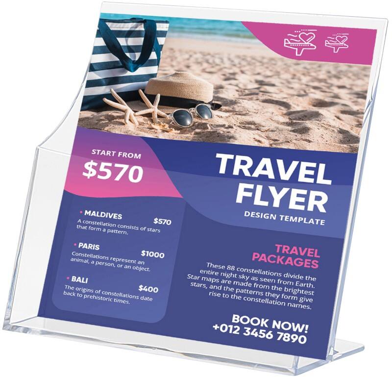 Porte-brochures Archivo 2000 A4 1 Niveaux PS (Polystyrène) Transparent 6143 CS TP