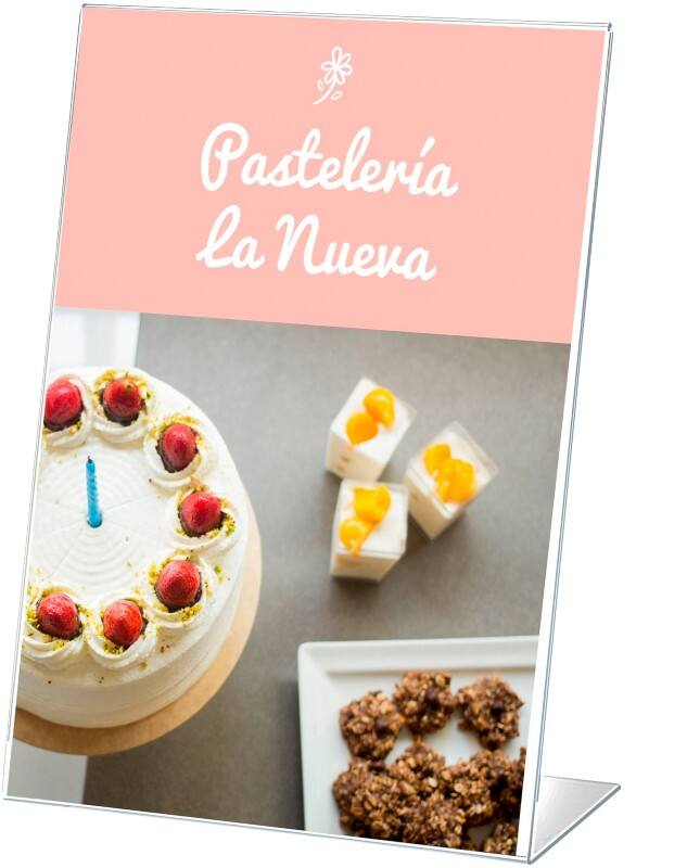 Porte-visuel Archivo 2000 A6 Portrait 1 niveau En forme en L 10,5 (l) x 4,5 (p) x 15 (h) cm Transparent