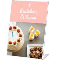 Archivo 2000 Tischaufsteller A6 L-Form 10,5 (B) x 4,5 (T) x 15 (H) cm Transparent