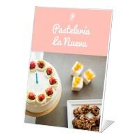 Porte-visuel Archivo 2000 A7 Portrait 1 niveau En forme en L 7,5 (l) x 3,5 (p) x 10,5 (h) cm Transparent