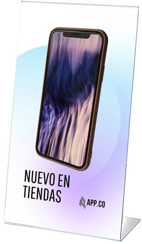 Porte-visuel Archivo 2000 DL 1 niveau En forme en L 10 (l) x 6 (p) x 21 (h) cm Transparent