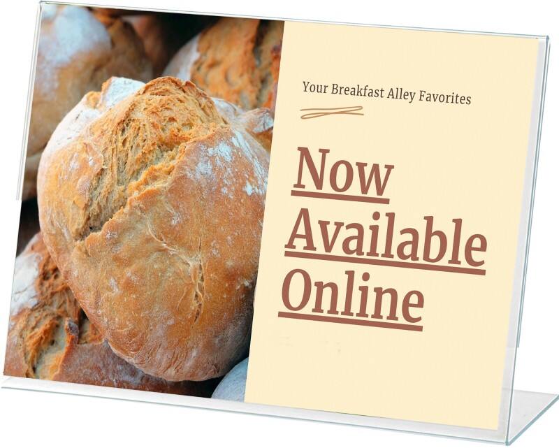 Archivo 2000 Tischaufsteller A5 quer L-Form 21 (B) x 5 (T) x 15 (H) cm Transparent