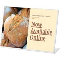 Archivo 2000 Tischaufsteller A6 quer L-Form 15 (B) x 3,5 (T) x 10,5 (H) cm Transparent