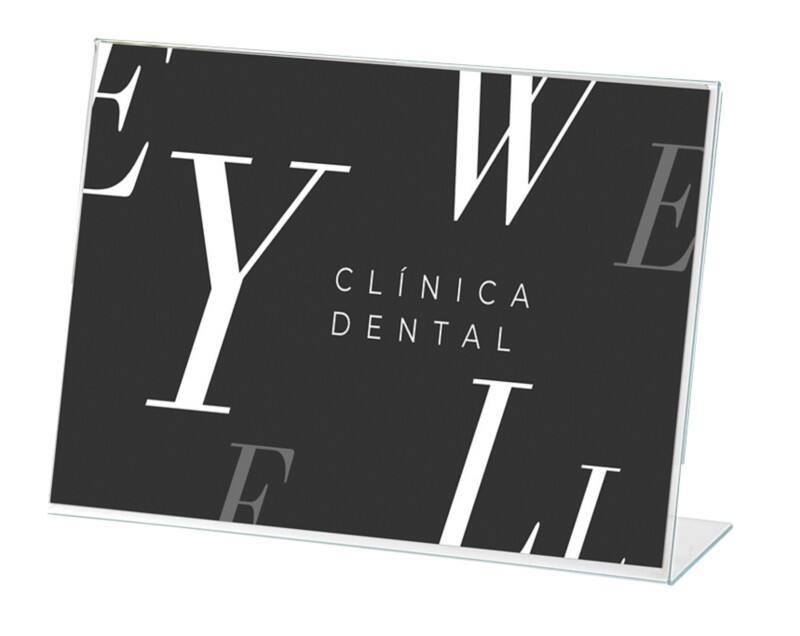 Archivo 2000 Tischaufsteller A7 quer L-Form 7,5 (B) x 2,5 (T) x 5,5 (H) cm Transparent